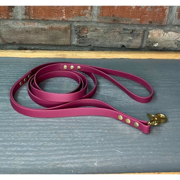 Handmade Other - 7’ Biothane Standard Dog Leash w/Traffic Handle 5/8" wide Brass Trigger Snap USA